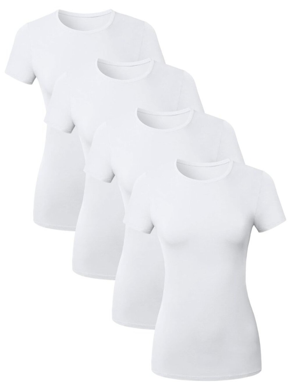 Women's Cotton Crew Neck T-Shirt Casual Tee Top